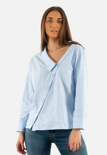 Chemisier freeman t. porter hazel poplin co27 f1301 xenon blue