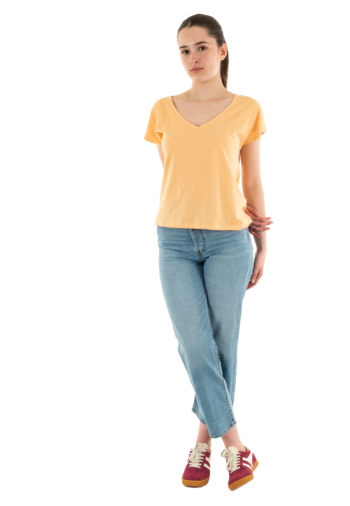 Tee shirt only winnie caramel cream stitch light gold