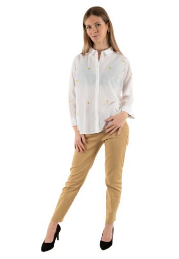 Chemisier only new lina grace bright white lemon