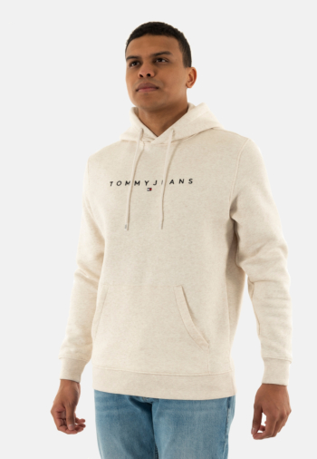 Sweat tommy jeans reg linear logo ae3 oat marl htr