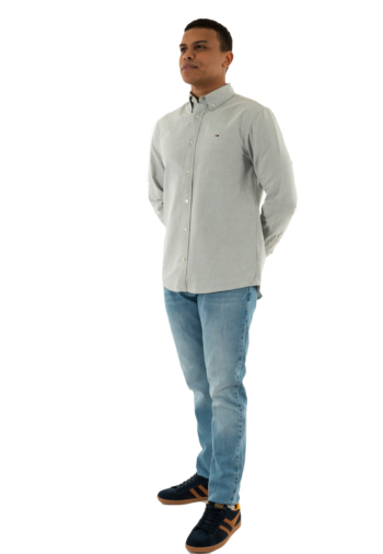 Chemise tommy jeans reg oxford mr6 aruba green