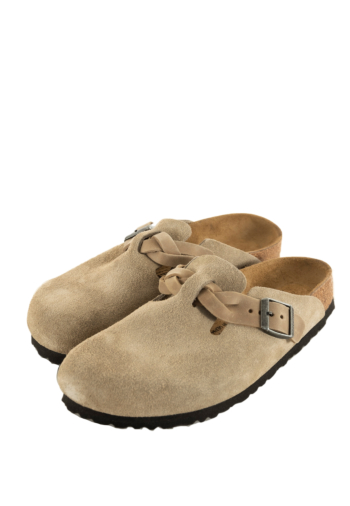 Sandales - nu-pieds birkenstock boston braided narrow 00027 -  taupe