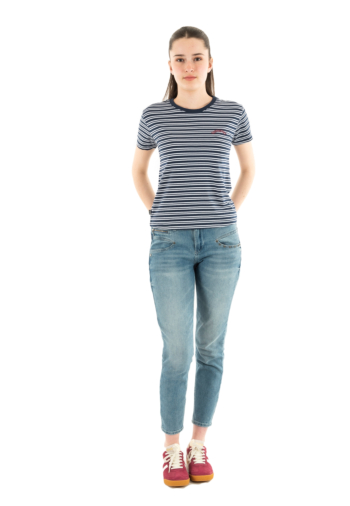 Tee shirt superdry essential logo str fitted 2jl richest navy stripe