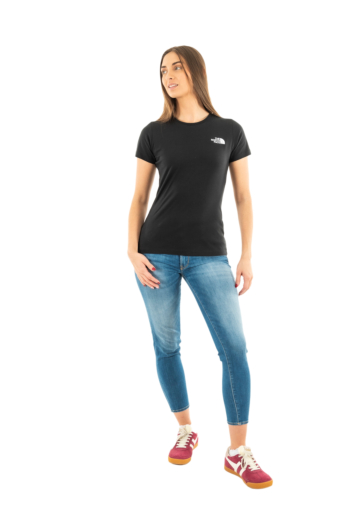 Tee shirt the north face s/s graphic half dome uk4 tnfbk/limecream