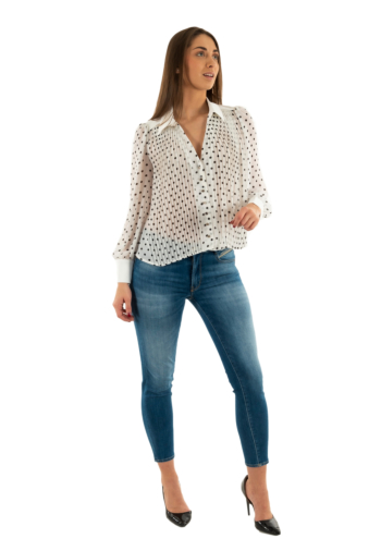 Chemisier morgan cpois off white/noir