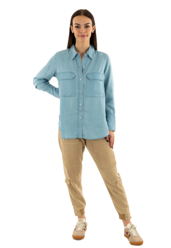 Chemisier salsa chemise lightdenim avec brillance 850