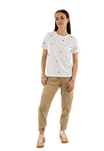 Tee shirt only ketty bright white heart