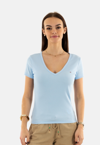 Tee shirt tommy jeans slim essential r c3q sweet blue