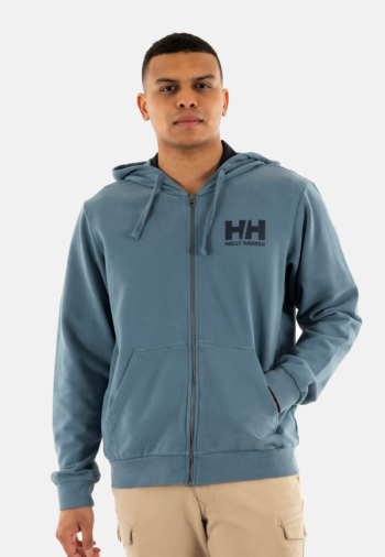 Sweat helly hansen hh logo full zip 601 washed navy