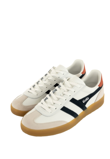 Baskets basses gola viper leather wu white/navy/rust/gum