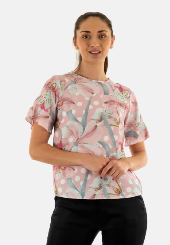 Tee shirt yes zee c211 yw00 2425 variante rosa
