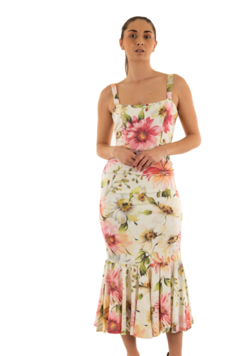 Robe guess jeans w5gk20 p0iy painted daisies prin