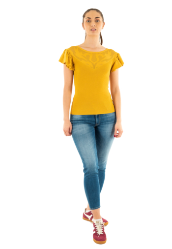 Tee shirt molly bracken la1731dp jauneorange