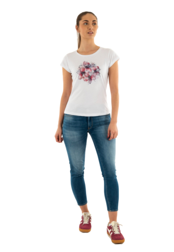 Tee shirt yes zee t257 sg00 0101 bianco