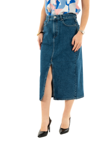 Jupe only bianca medium blue denim