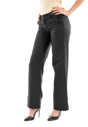 Pantalons freeman t. porter agatha plain linen pon223 12 black