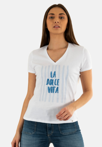 Tee shirt please t7663 1100 bianco