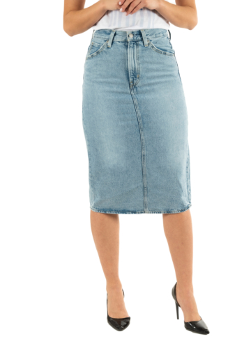 Jupe levi's® hr back slit 0001 riveting clean hem