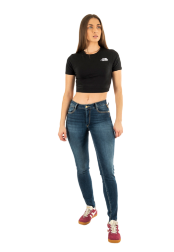 Tee shirt the north face s/s essential cropped slim jk3 tnf black