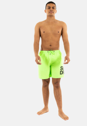 Maillot de bains superdry sportswear logo 17 swim 27y neon green
