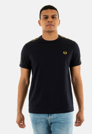 Tee shirt fred perry contrast tape ringer w75 navy/honeycomb