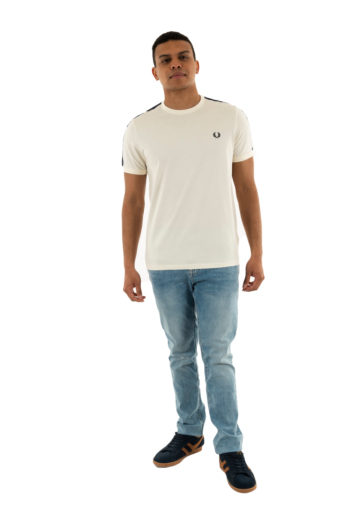 Tee shirt fred perry contrast tape ringer 170 ecru