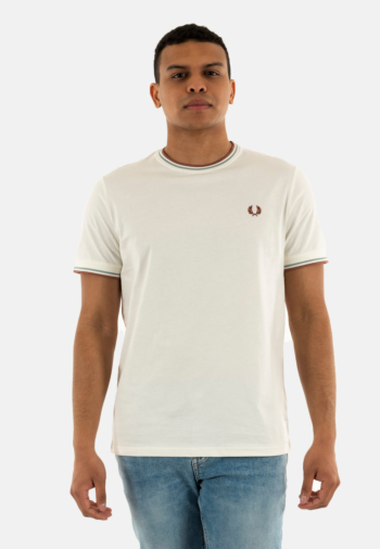 Tee shirt fred perry m1588 y20 lecr/slvrbl/cnmn