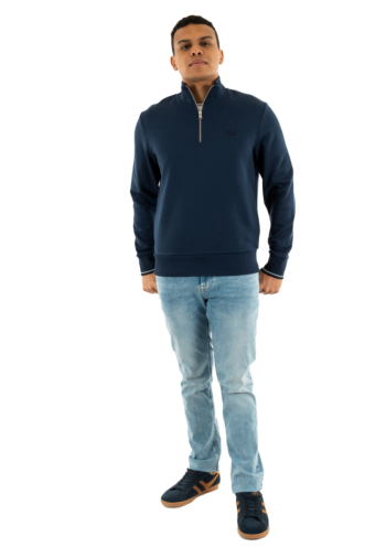 Sweat fred perry half zip x86 tennis blue