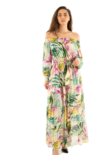 Robe guess jeans w5gk16 p8fy tropical escape prin