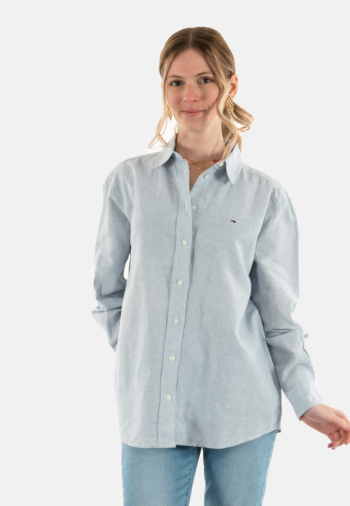 Chemisier tommy jeans rlx linen 0a8 colorado blue / stripe
