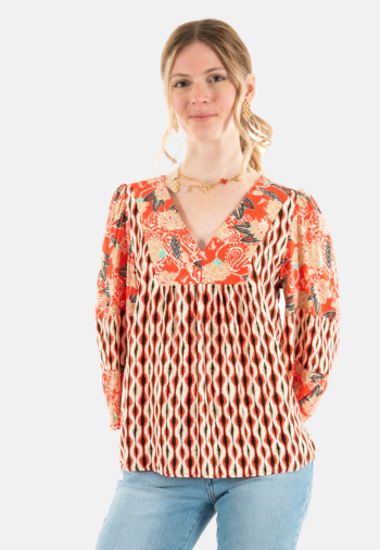 Tee shirt manches longues lola espeleta tp070s25 465 wax poppy