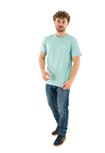 Tee shirt calvin klein jeans woven label regular mr5 fresh mint