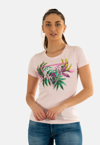 Tee shirt guess jeans w5gi07 a60w low key pink