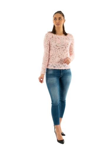 Pull leger salsa textured floral 621