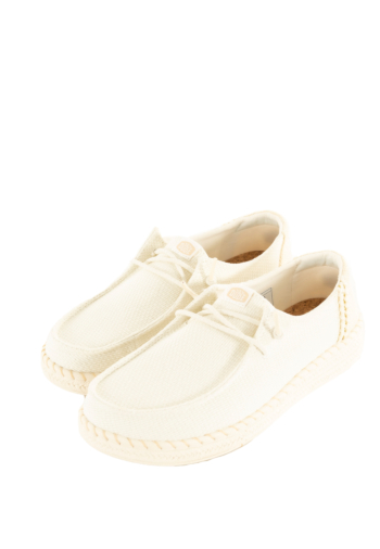 Chaussures bateau hey dude wendy espadrille woven 100 white