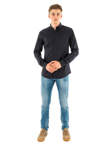 Chemise armani exchange 8nzc49 1510 navy