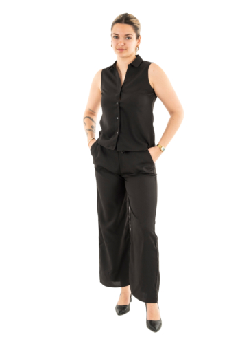 Chemisier manches courtes only nova black