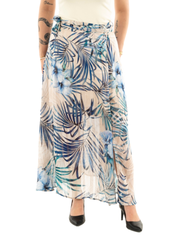 Jupe guess jeans w5gd66 p7vm fiji palm print