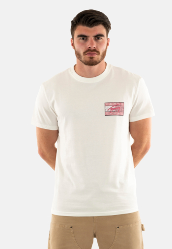 Tee shirt tommy jeans reg rwb flag ybl ecru