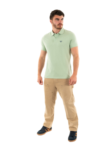 Polos barbour lightweight sports polo shirt gn12 pale apple