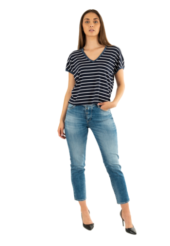 Tee shirt please t0jy 2621 blu/bianco