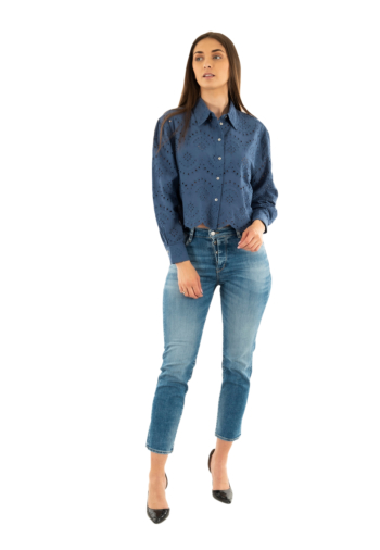 Chemisier only valais blue indigo