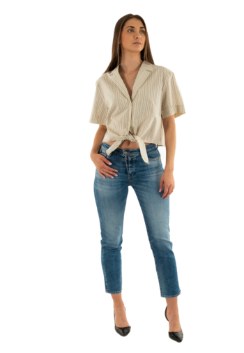 Chemisier manches courtes grace & mila ruth_13285 ecru