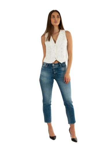 Chemisier manches courtes morgan 242-onfleu ecru