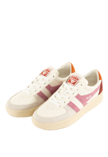 Baskets basses gola grandslam trident hk white/candy/m orange