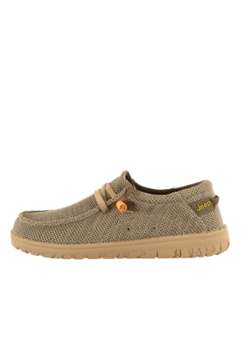 Chaussures bateau jeep samoa wallabee knit 036 khaki