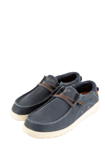 Chaussures bateau jeep samoa wallabee knit 100 blue