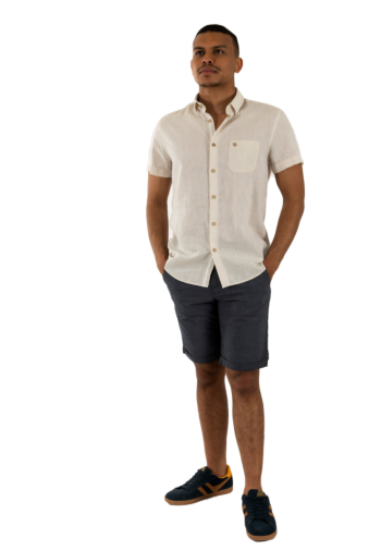 Chemise manches courtes Benson & Cherry lemarcourt beige