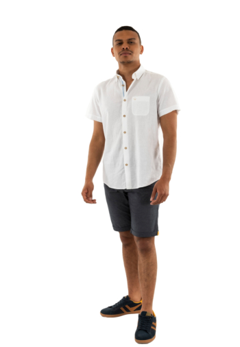 Chemise manches courtes Benson & Cherry lemarcourt blanc