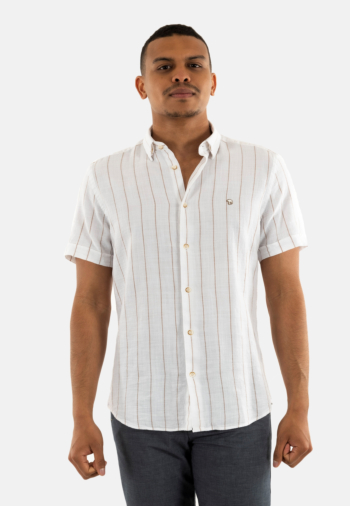 Chemise manches courtes Benson & Cherry lijicourt ecru
